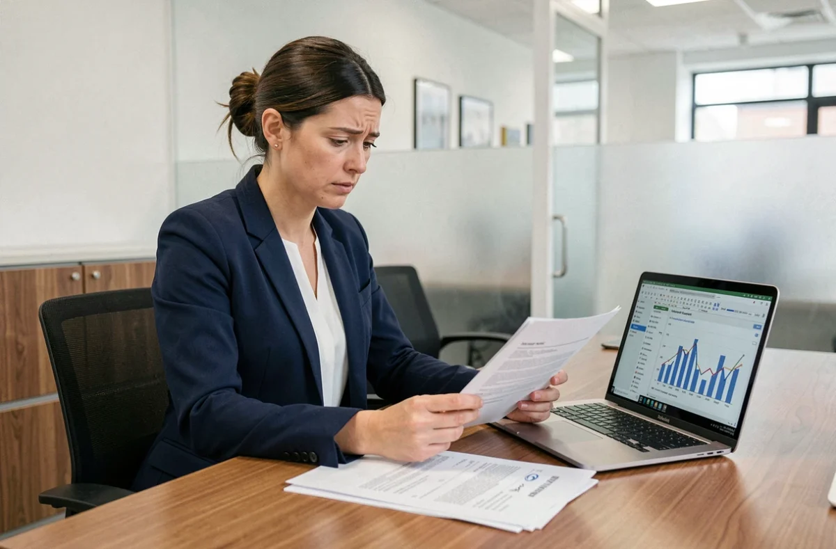Femme consultant un conseiller bancaire pour un crédit immobilier en lien avec les prévisions d'inflation INSEE 2026
