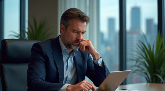 Prédiction hausse or 2025 : Quelles perspectives pour l’évolution du cours de l’or ? Homme d'affaires analysant des lingots d'or et graphiques