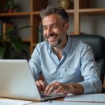 Optimiser son patrimoine grâce à l’investissement en LMNP ou LMP Homme d'âge moyen dans un bureau moderne examine des papiers immobiliers