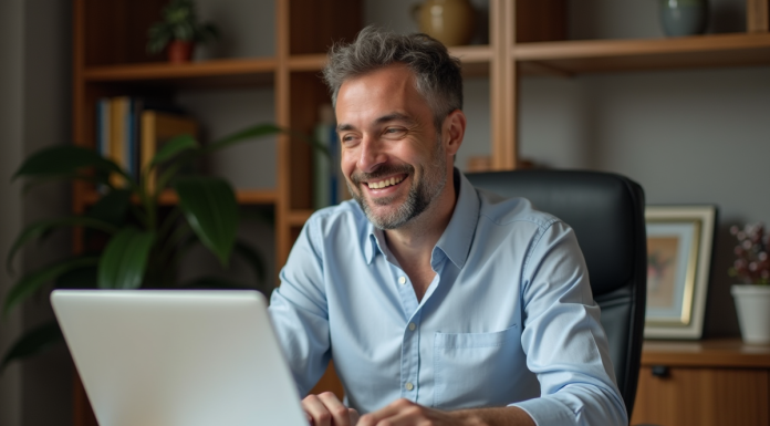 Optimiser son patrimoine grâce à l’investissement en LMNP ou LMP Homme d'âge moyen dans un bureau moderne examine des papiers immobiliers