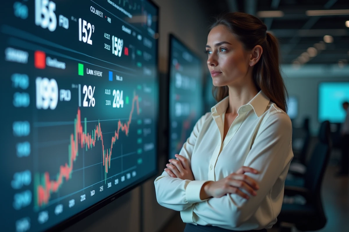 Investisseuse devant un écran de trading affichant la comparaison des dividendes FDJ et du CAC 40 en 2026