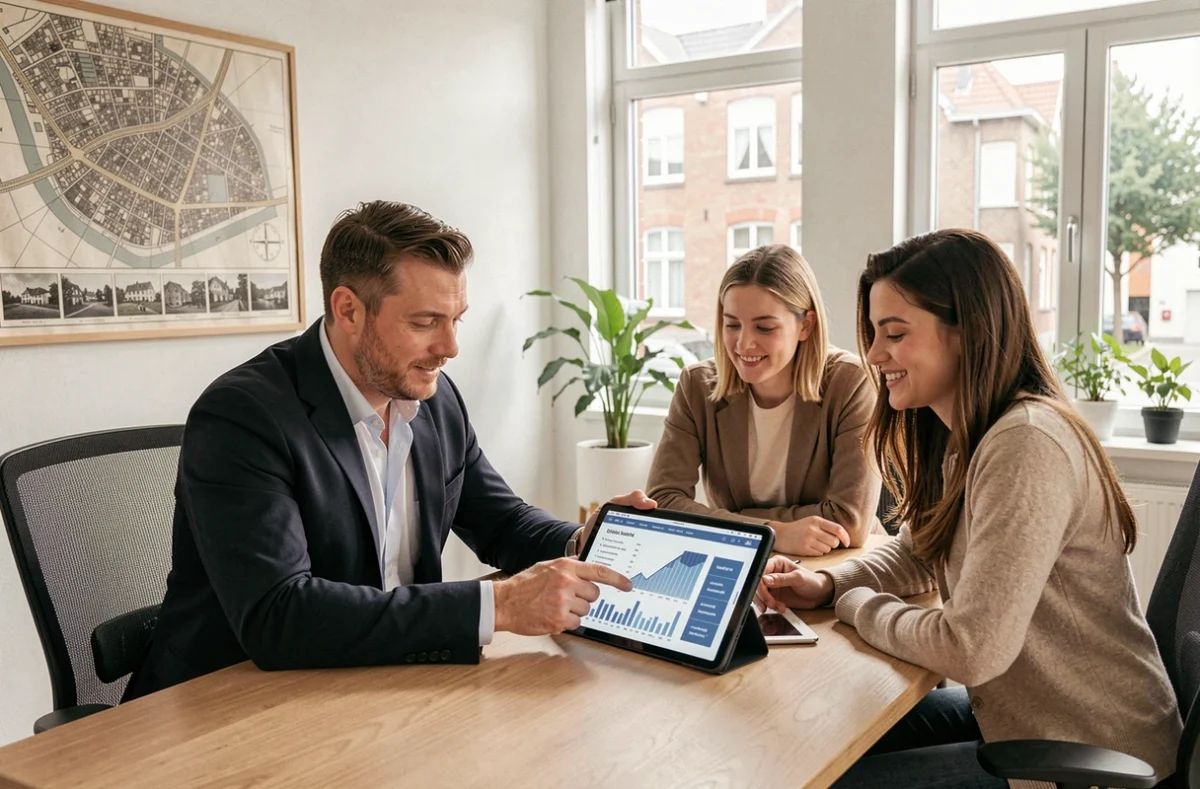 Vousfinancer Lille : courtier immobilier lillois accompagnant un couple dans leur projet de prêt